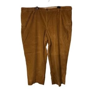 Mens L.L. Bean Tan Corduroy Pants Classic Fit Casual Trousers Fisherman Sz 46x28